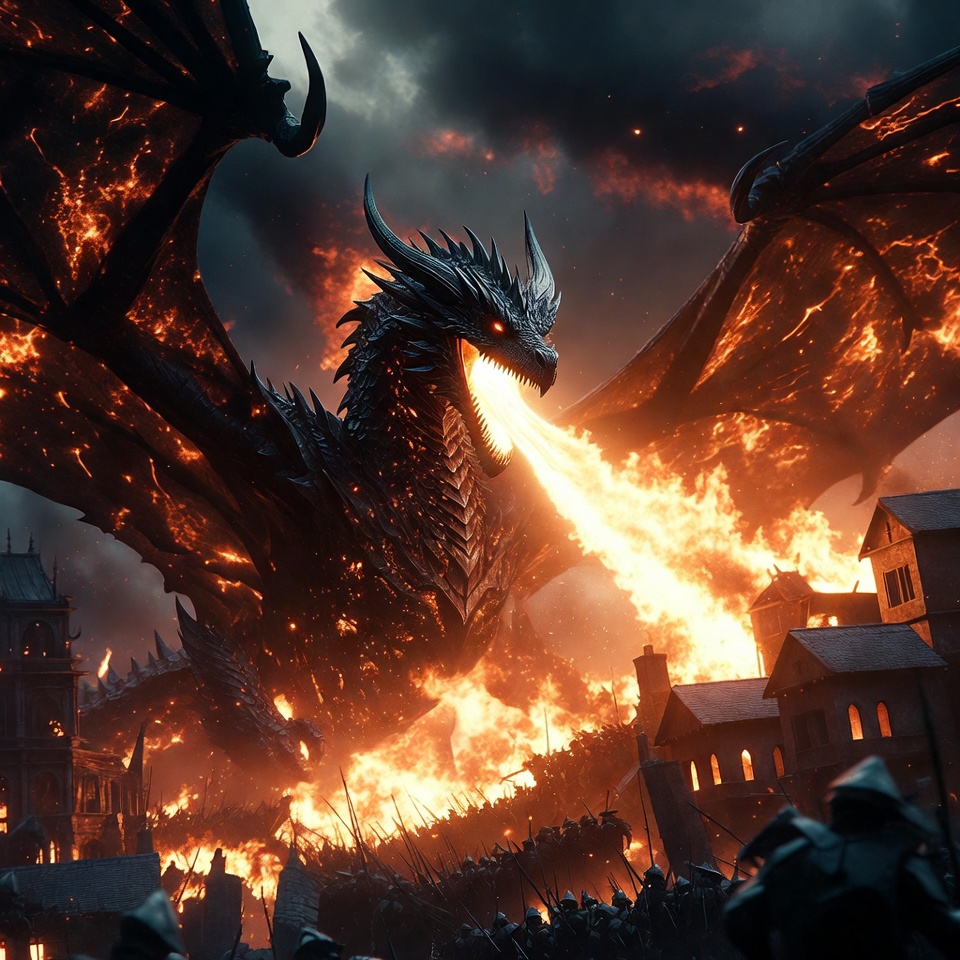 Dragon fire purging the wicked